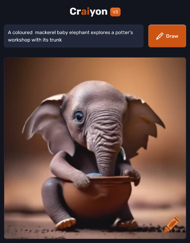 craiyon_145957_A_coloured__mackerel_baby_elephant_explores_a_potter_s_workshop_with_its_trunk.png