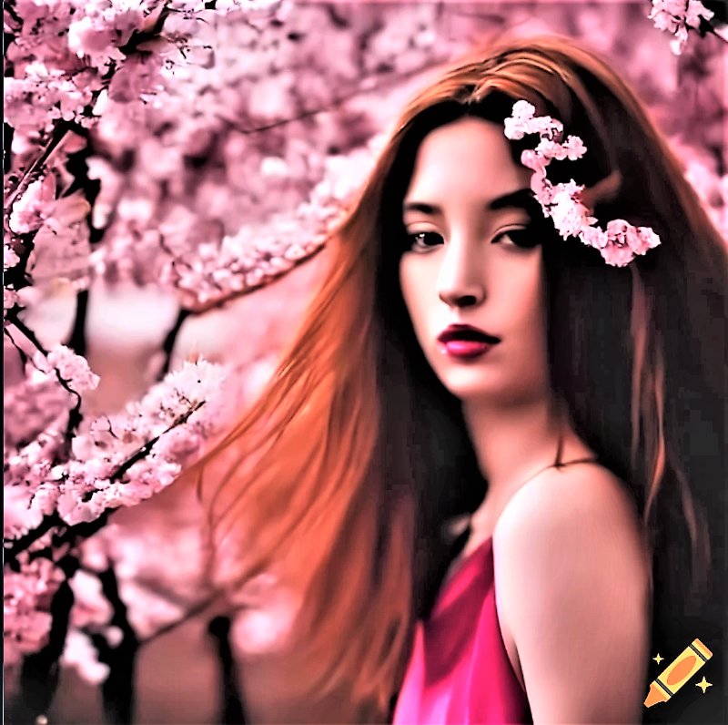 craiyon_093020_an_elegant_woman_with_flowing_hair_surrounded_by_blooming_cherry_trees.png