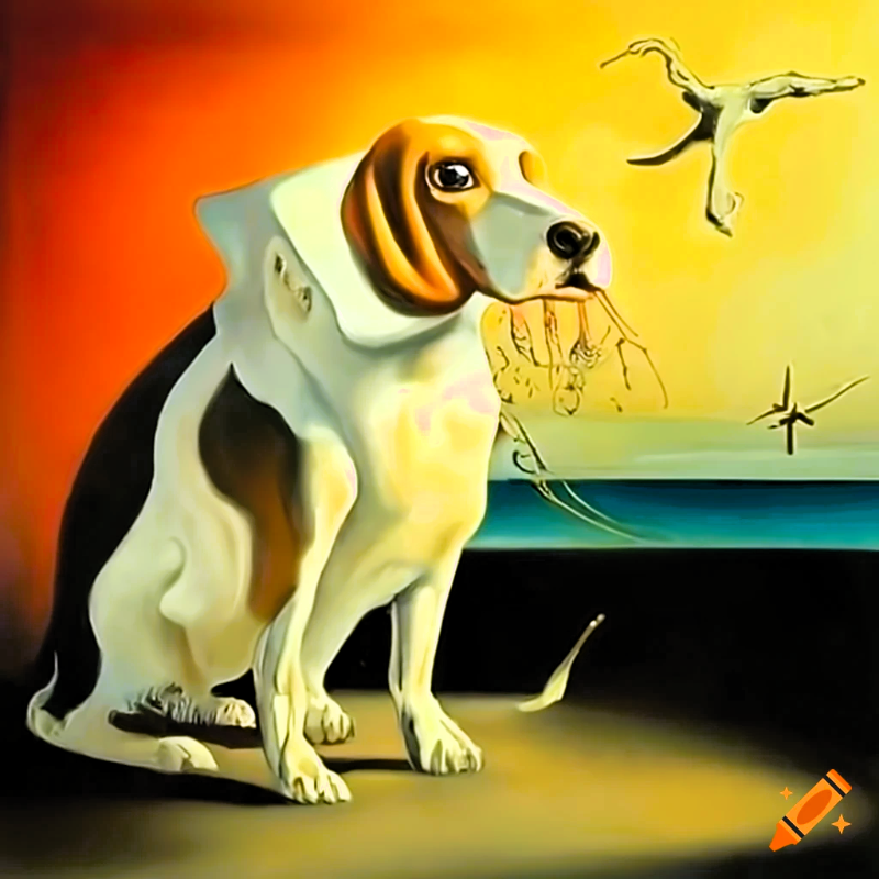 craiyon_193247_a_surreal_Salvador_Dal__painting_with_a_beagle_dog.png