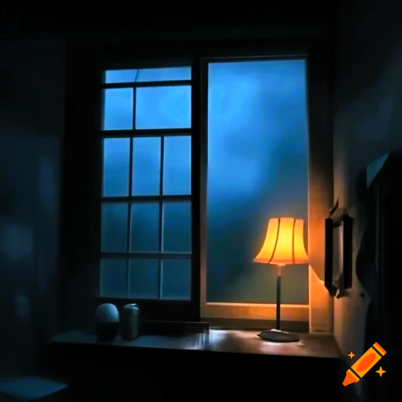 craiyon_204635_horror__view_outside_window_with_lamp_beside_window__night_time__raining_outside.png