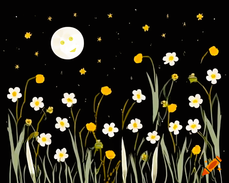 craiyon_215754_Few_delicate_meadow_flowers_surrounding_ethereal_moon__with_white_and_yellow_blossoms.png