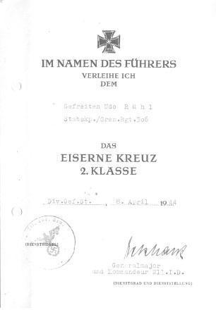 Das Eiserne Kreuz 2. Klasse